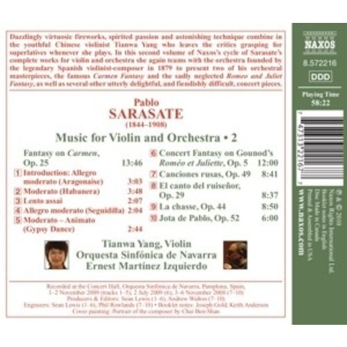 Naxos Sarasate: Music For Violin 2