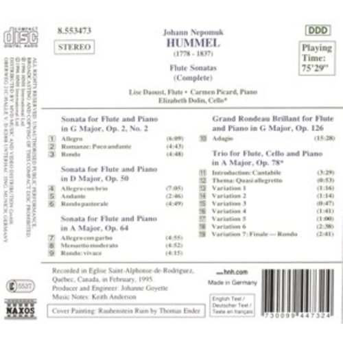 Naxos Hummel: Flute Sonatas