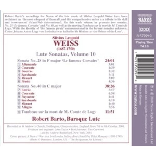 Naxos Weiss: Lute Sonatas Vol.10
