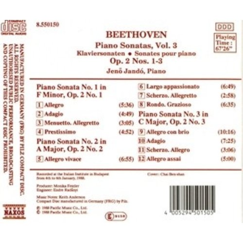 Naxos Beethoven: Piano Sonatas Vol.3