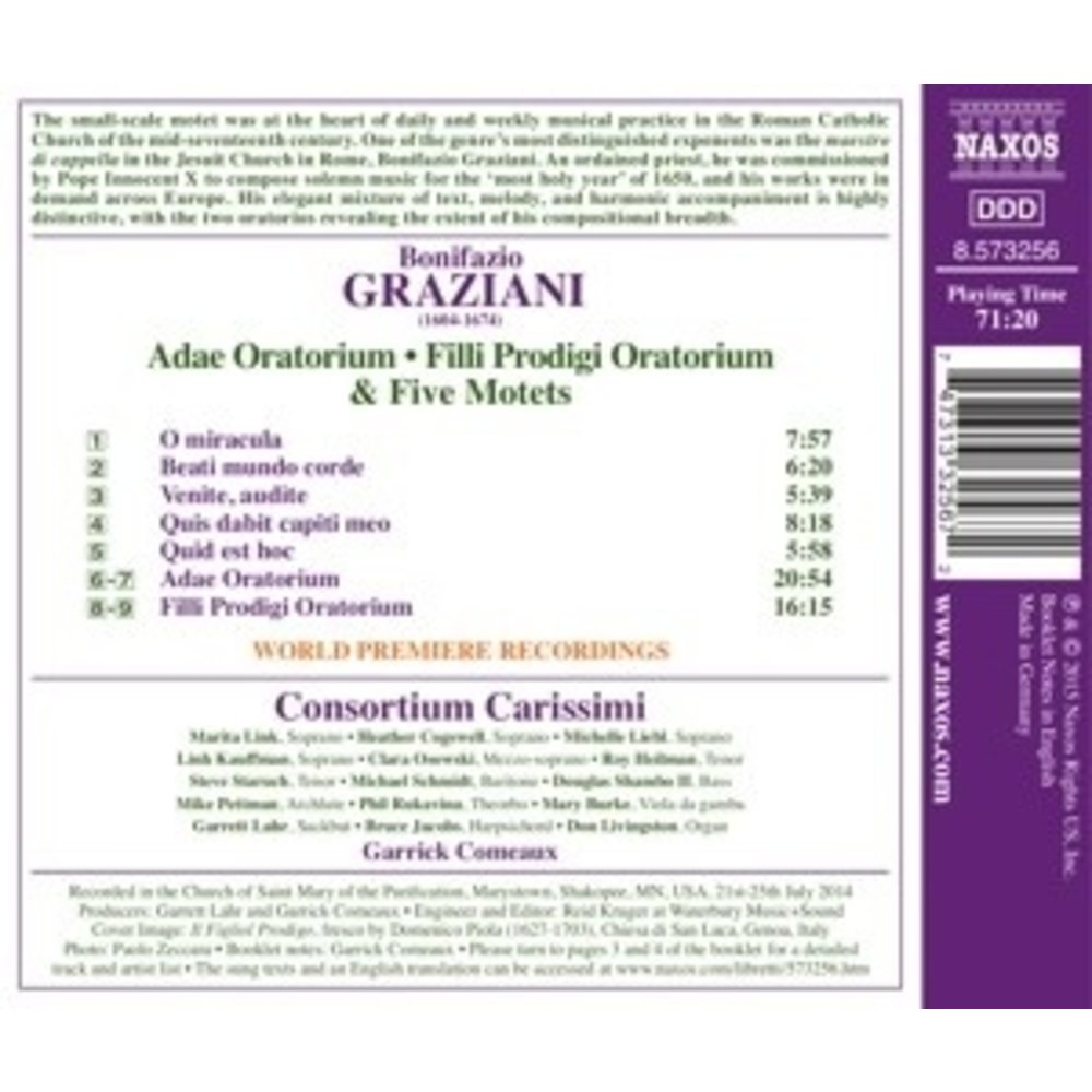 Naxos Adae Oratorium/Filli Prodigi Oratorium