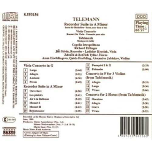 Naxos Telemann: Recorder Suite Etc.