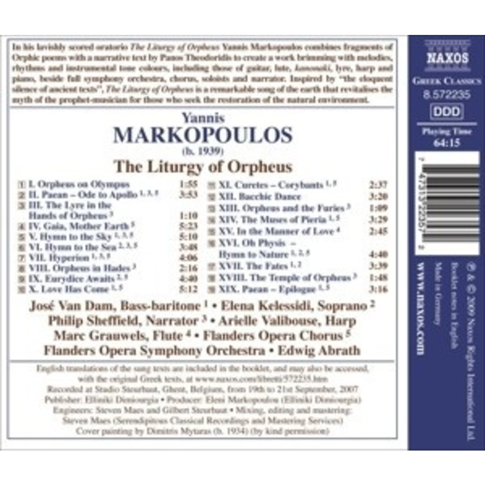 Naxos Markopoulos: Liturgy Of Orpheus