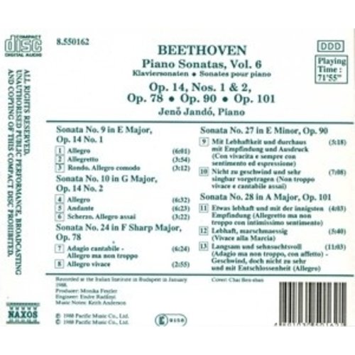 Naxos Beethoven: Piano Sonatas Vol.6