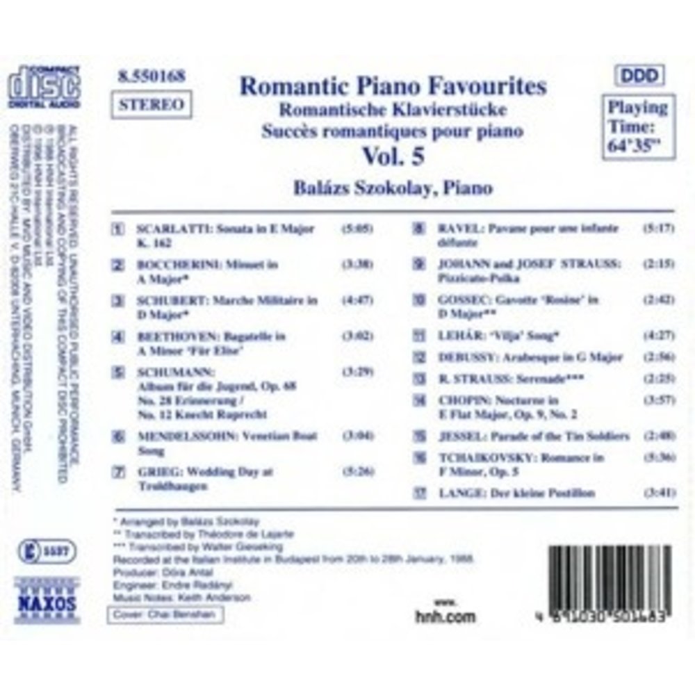 Naxos Romantic Piano Favourites 5