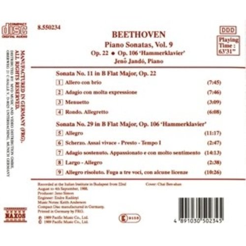Naxos Beethoven: Piano Sonatas Vol.9