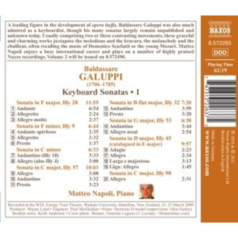Naxos Galuppi: Keyboard Sonatas 1