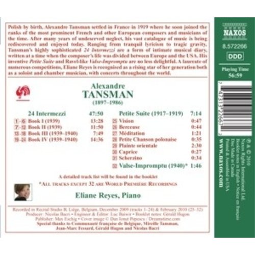 Naxos Tansman: 24 Intermezzi