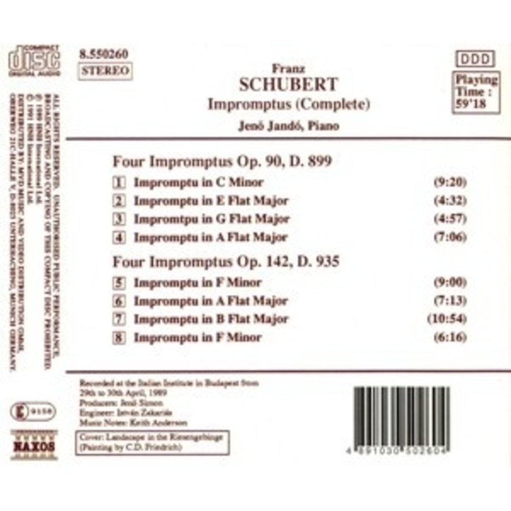 Naxos Schubert: Impromptus (Compl.)