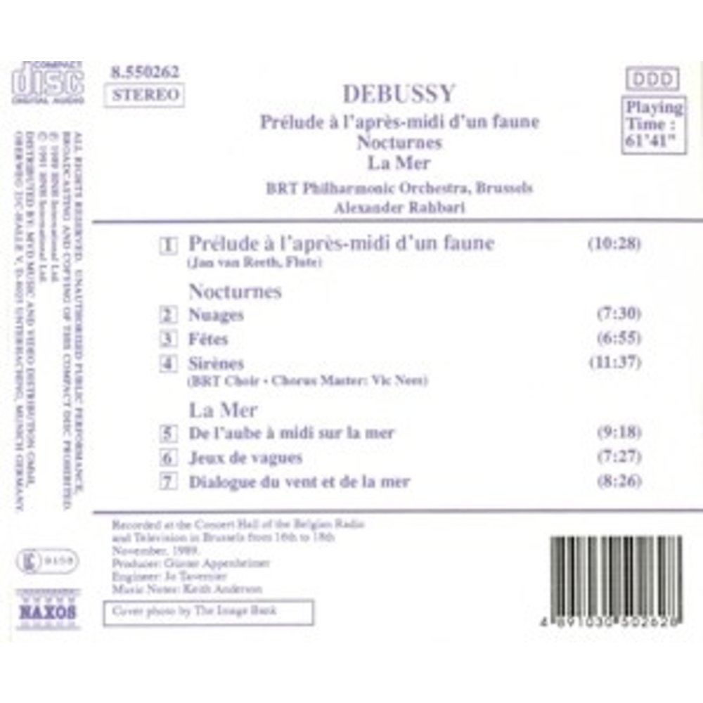 Naxos Debussy: La Mer/Nocturnes Etc.