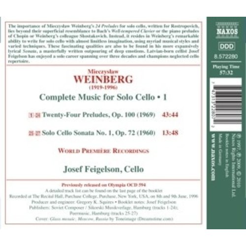 Naxos Weinberg: Music For Solo Cello 1