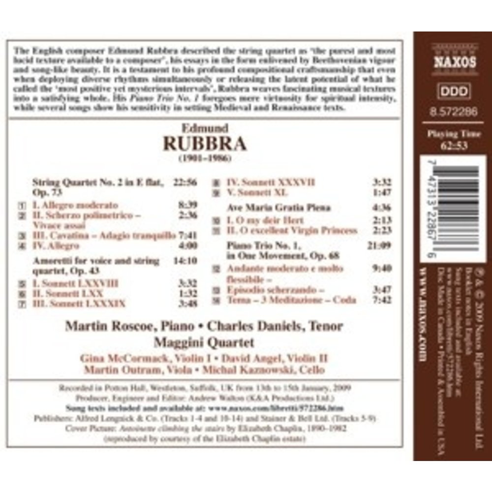 Naxos Rubbra: String Quartet No.2