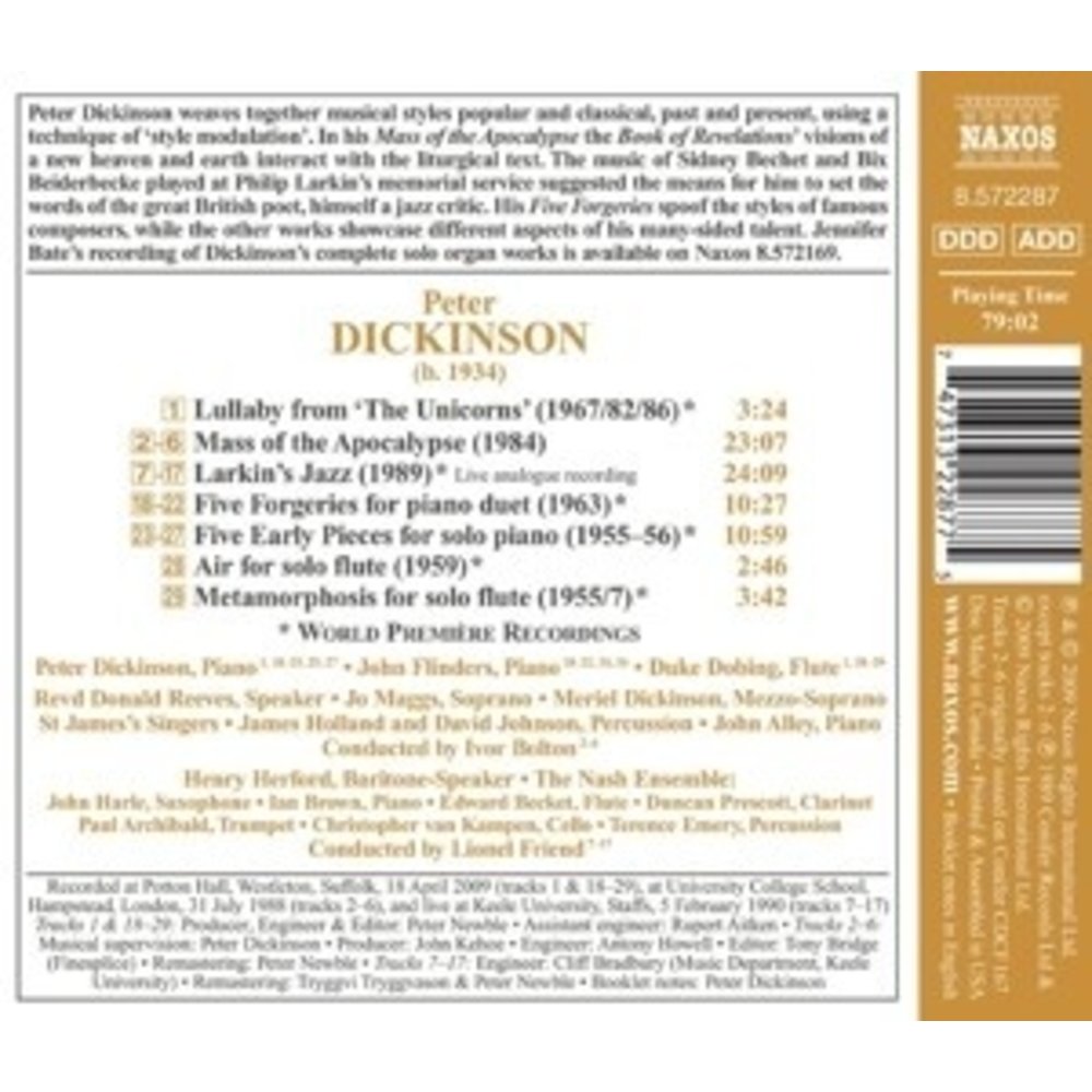 Naxos Dickinson: Apocalypse . Larkin
