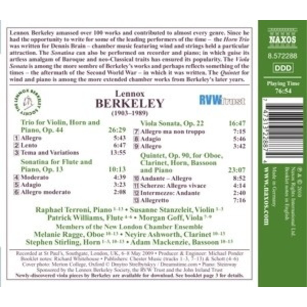 Naxos Berkeley: Chamber Music