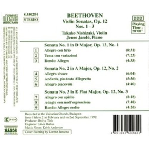 Naxos Beethoven: Violin Sonatas 1-3