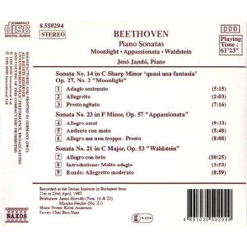 Naxos Beethoven: Piano Son. 14,21&23