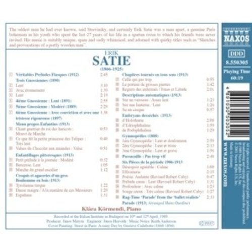 Naxos Satie: Piano Works (Selection)