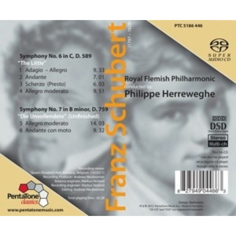 Pentatone Schubert: Sinfonien 6+8