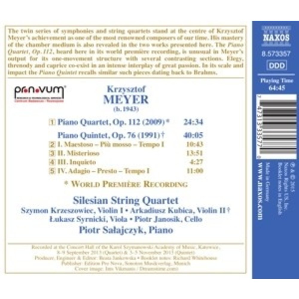 Naxos Piano Quartet/Piano Quintet