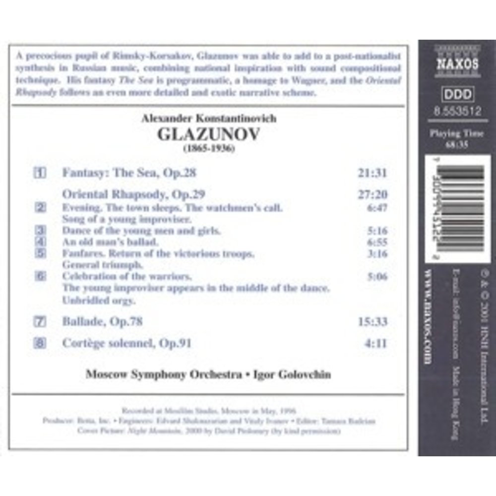 Naxos Glazunov:orchestral Works V.16