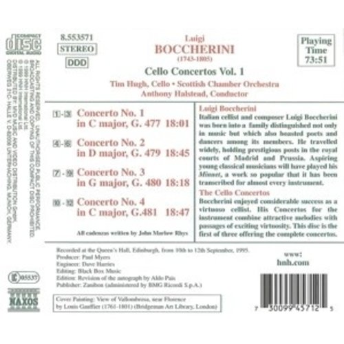 Naxos Boccherini:cello Concert Vol.1