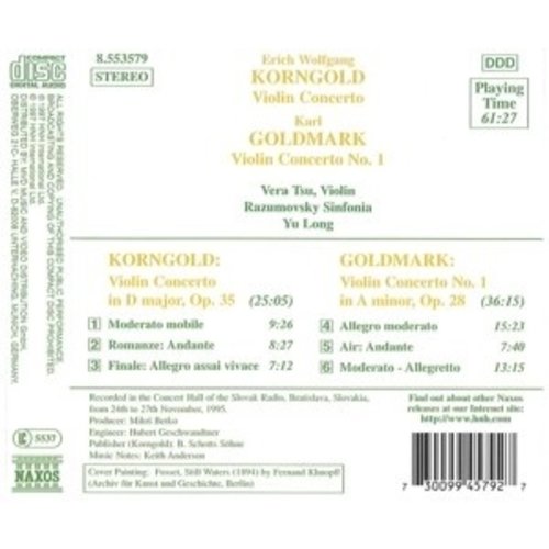 Naxos Korngold/Goldmark:violin Con.