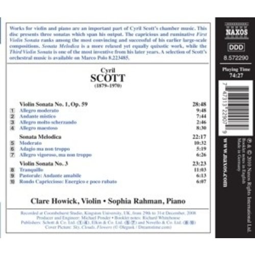 Naxos Scott: Violin Sonatas 1+3