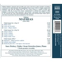 Naxos Mathias: Violin Sonatas