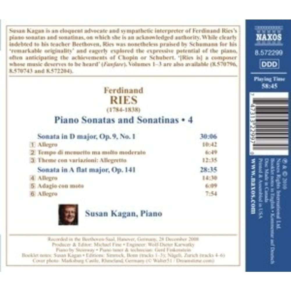 Naxos Ries: Piano Sonatas 4