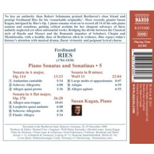 Naxos Ries: Piano Sonatas Vol.5