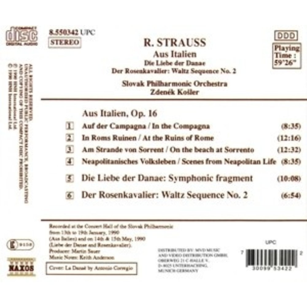 Naxos Strauss  R.: Aus Italien Etc.