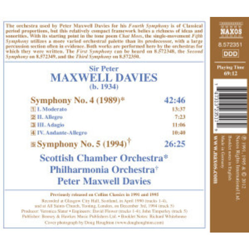 Naxos Maxwell Davies: Symphonies 4+5