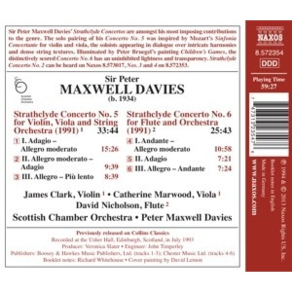 Naxos Maxwell Davies: Strathclyde 5+6