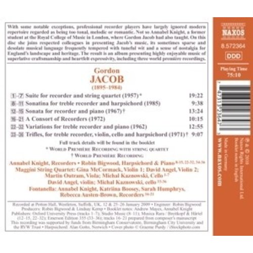 Naxos Jacob: Chamber Music W/Recorder