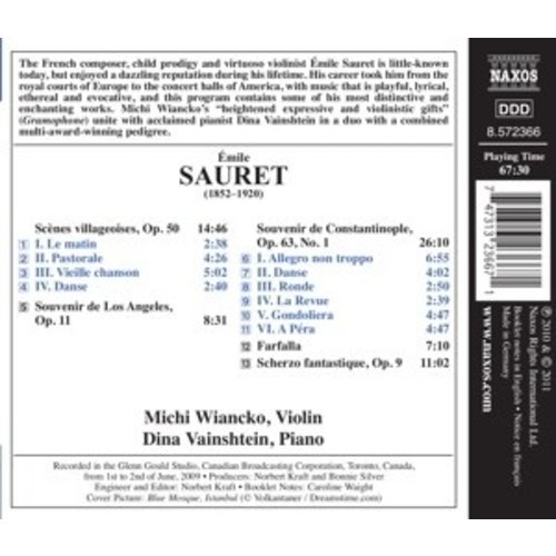 Naxos Sauret: Music For Violin + Piano