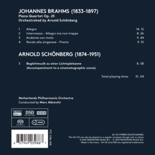 Pentatone Brahms Piano Quartet Op. 25
