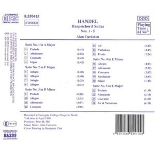 Naxos Haendel:harpsichord Suites 1-5