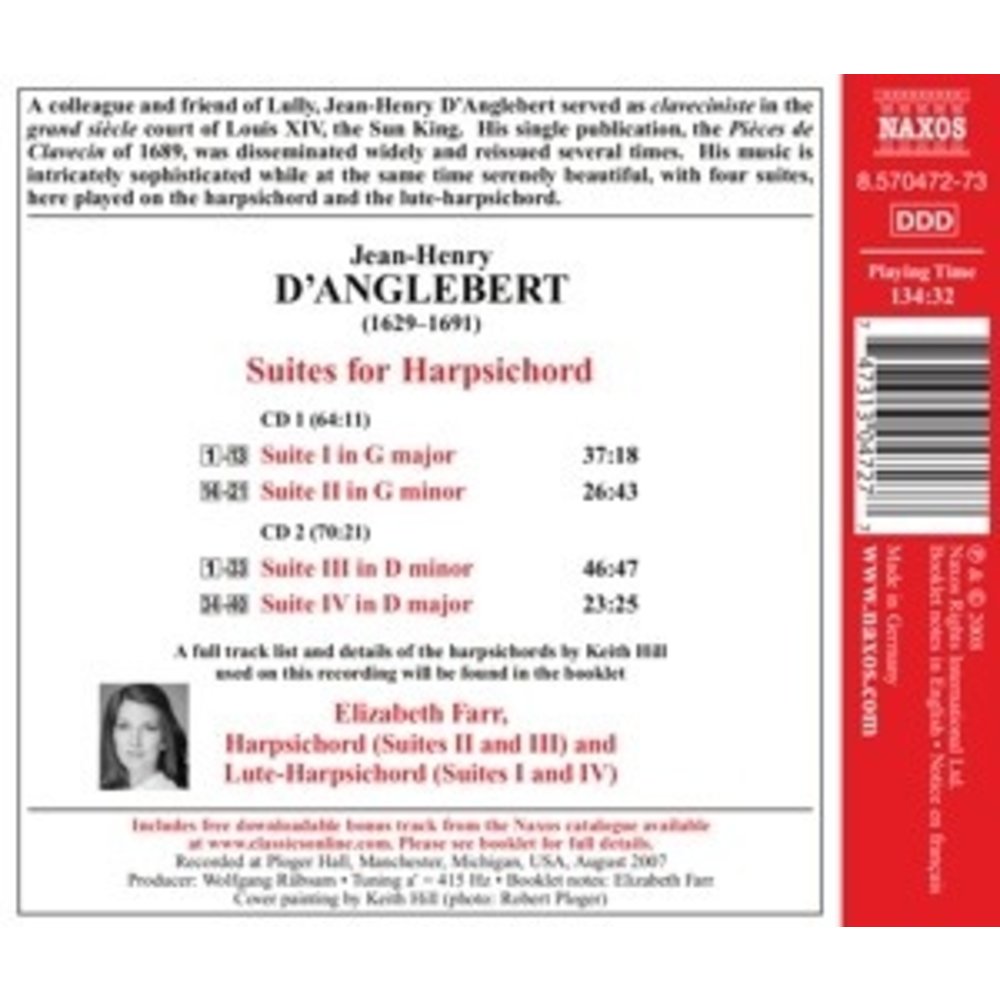 Naxos D Anglebert: Suites F. Harpsichord