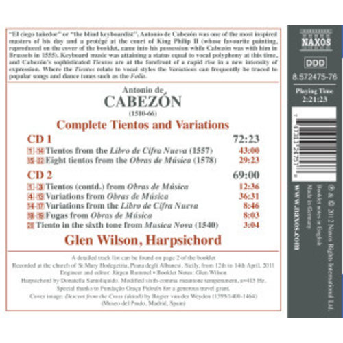 Naxos Cabezon: Compl.tientos And Var.