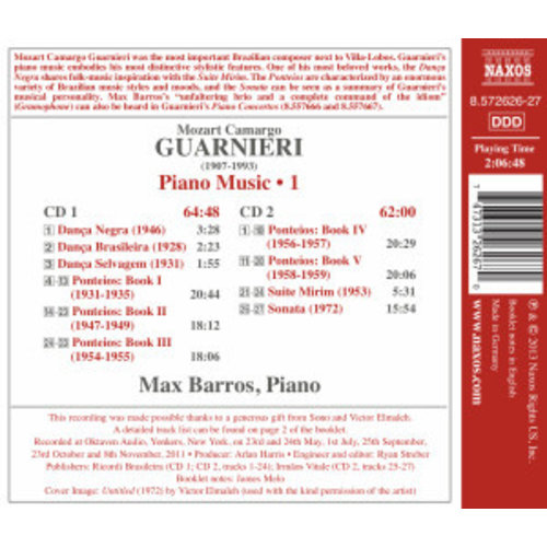 Naxos Guarnieri: Piano Music 1