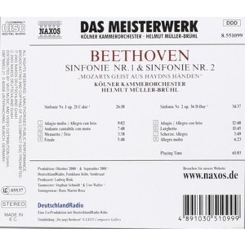 Naxos Beethoven: Sinf. Nr. 1 & 2