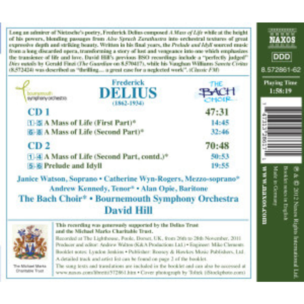 Naxos Delius: A Mass Of Life