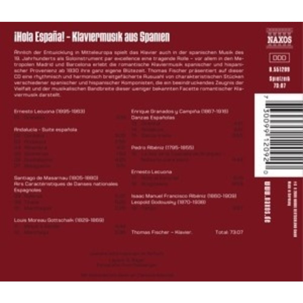 Naxos Hola Espana - Klaviermusik