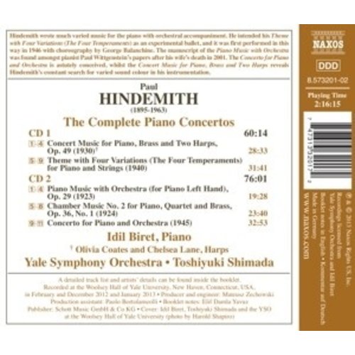 Naxos Hindemith: Piano Concertos