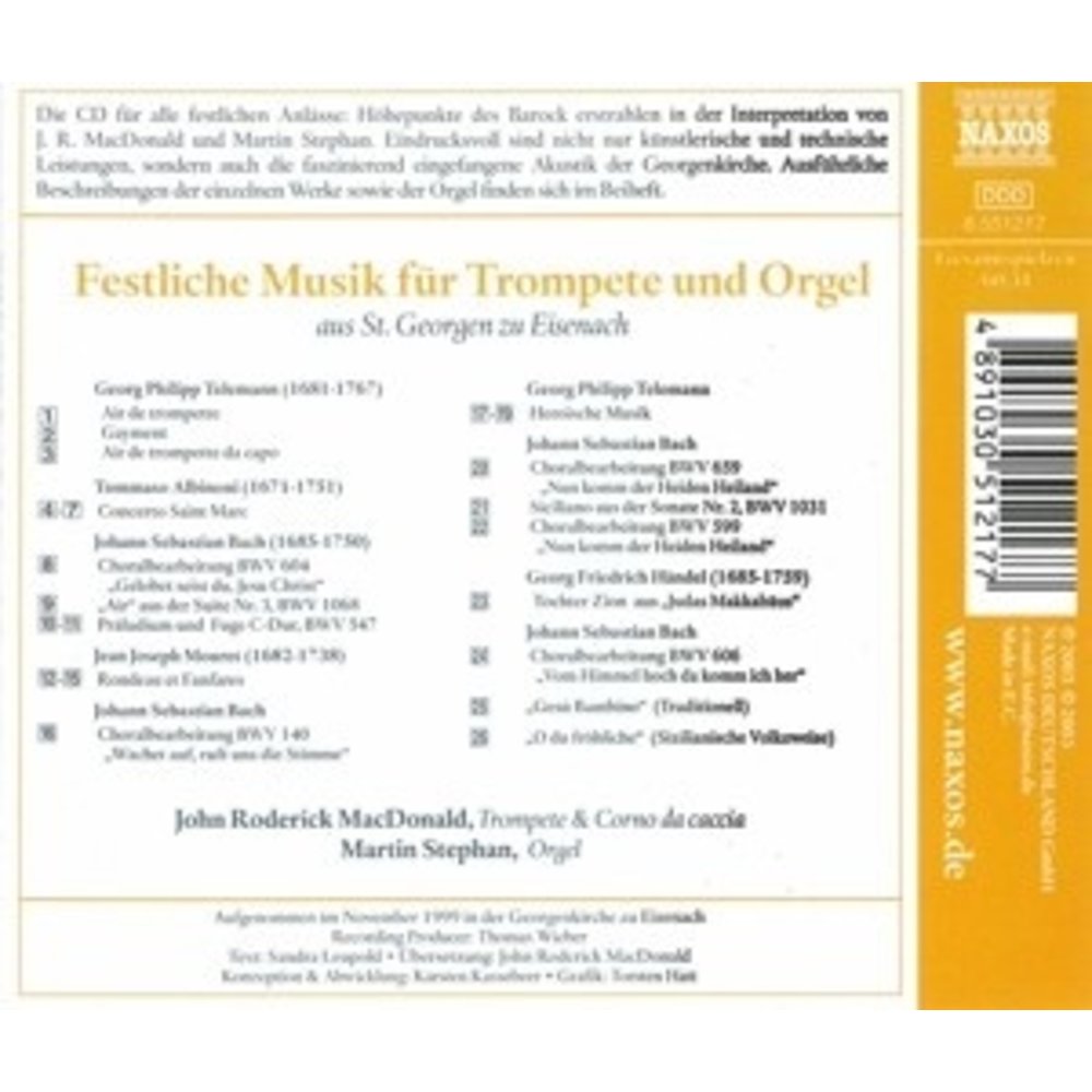 Naxos Festliche Musik Fur Trompete O