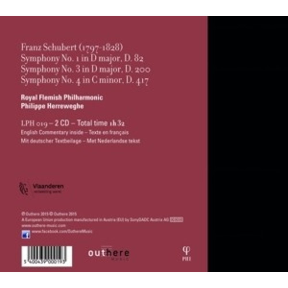 Phi Schubert: Symphonies Nos.1, 3 & 4