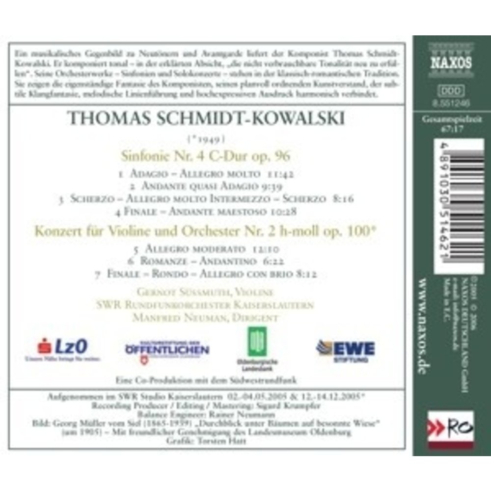 Naxos Schmidt-Kowalski:sinfonie Nr.4