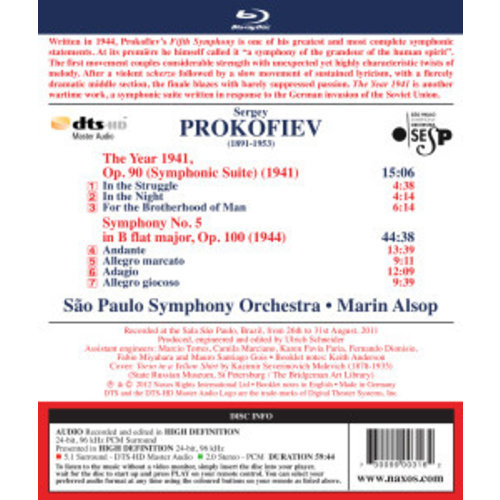 Naxos Prokofiev: Symphony 5 (Bd)