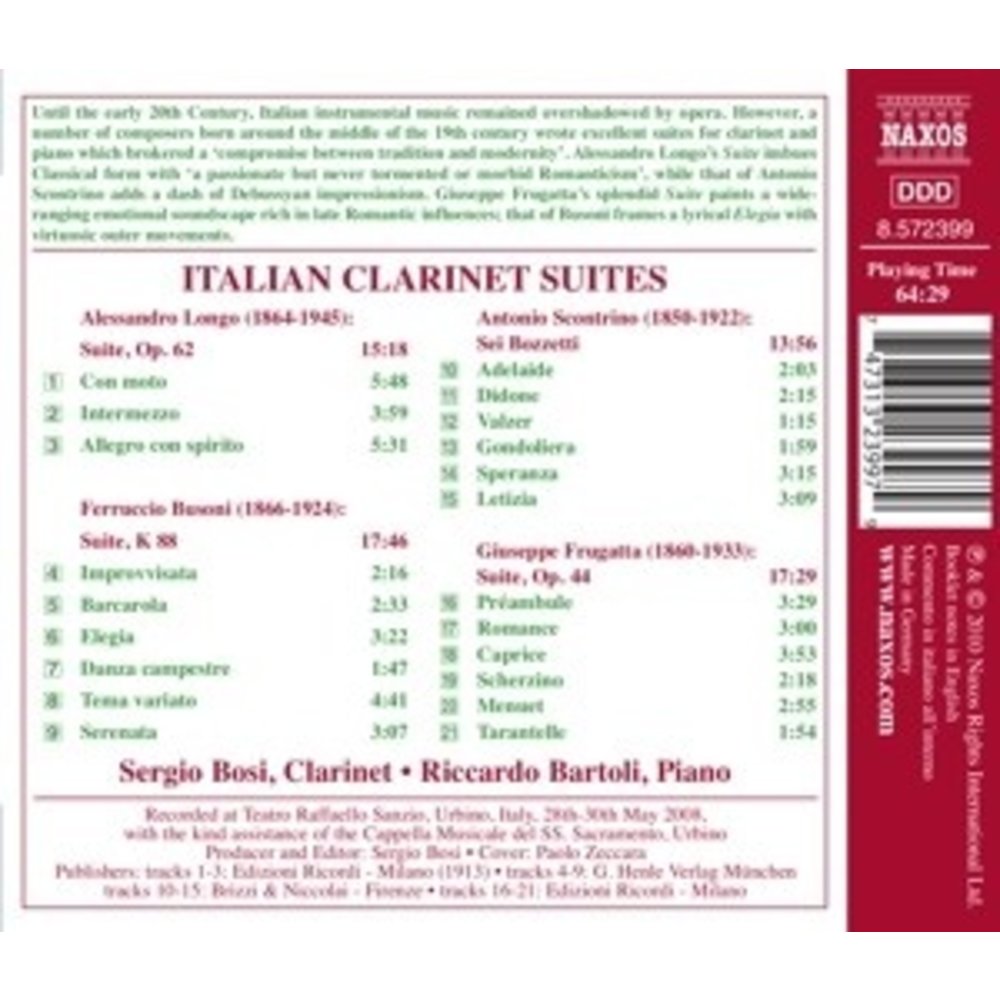 Naxos Italian Clarinet Suites