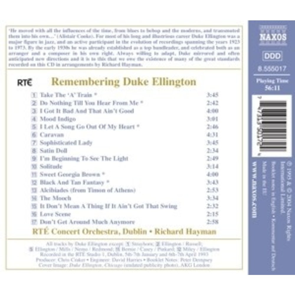 Naxos Remembering Duke Ellington